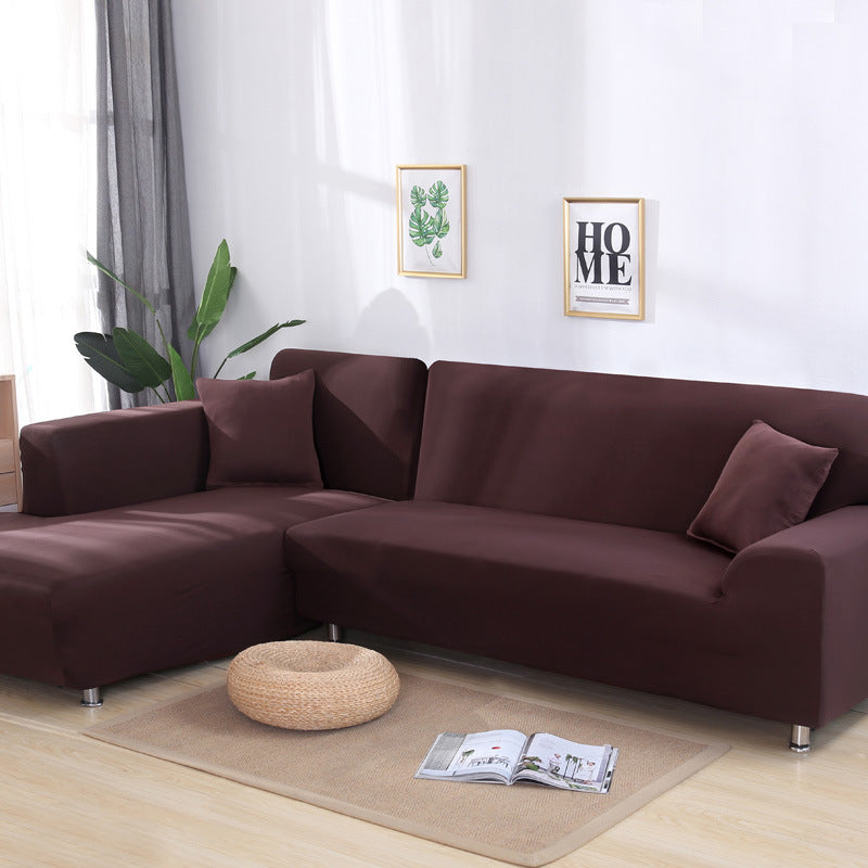 High-Quality Solid Color Elastic Stretchable Sofa Cover