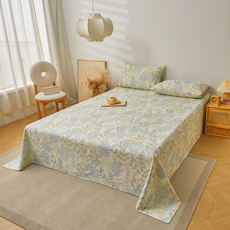 Exquisite Pure Cotton Coverlet with Elegant Floral Patterns for a Cozy Sleep