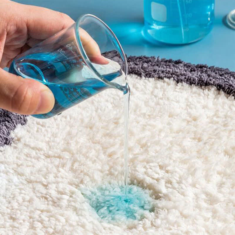 CozyCote Leaf Pattern Soft Non-Slip Bathroom Rug - Absorbent & Easy to Clean