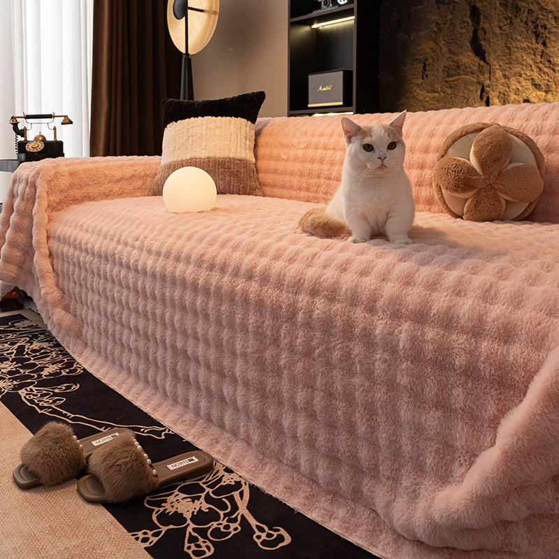 Premium Thickened Full-Cover Plush Sofa Cover