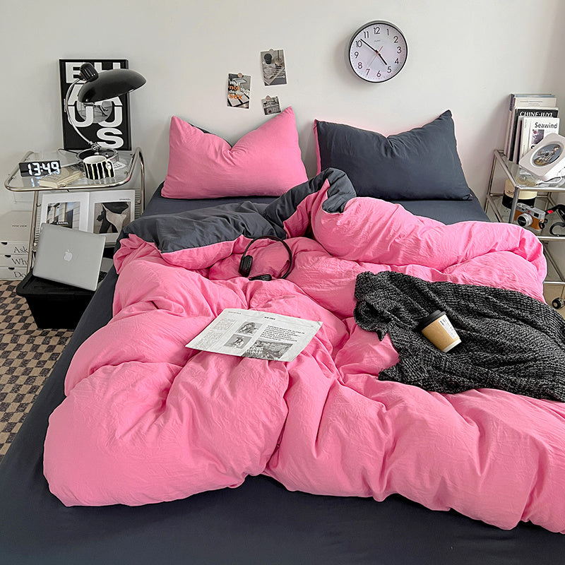 Elegant Nordic Style Solid Color Quilt Cover