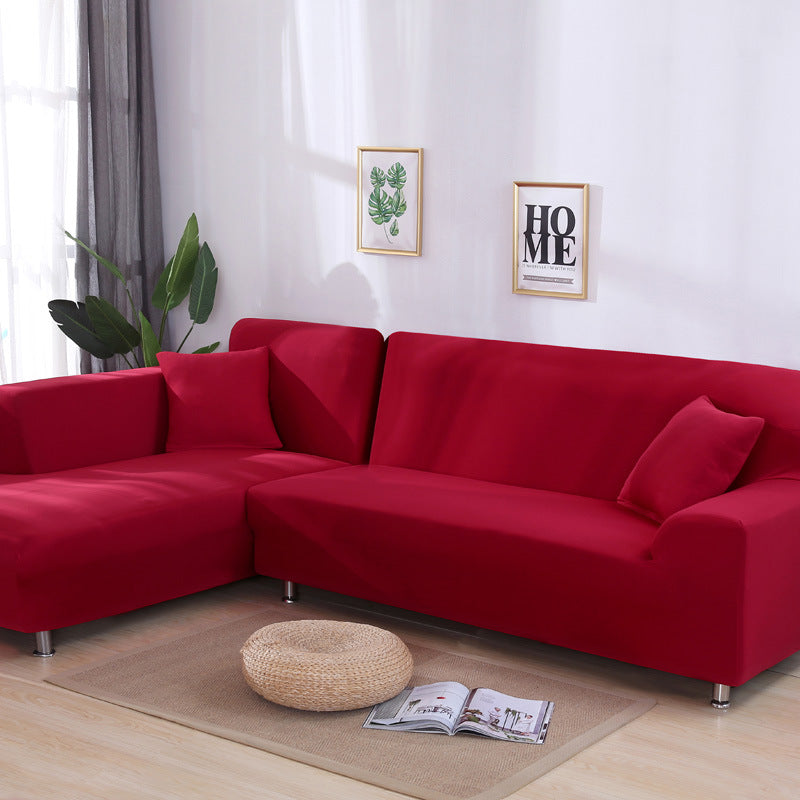 High-Quality Solid Color Elastic Stretchable Sofa Cover