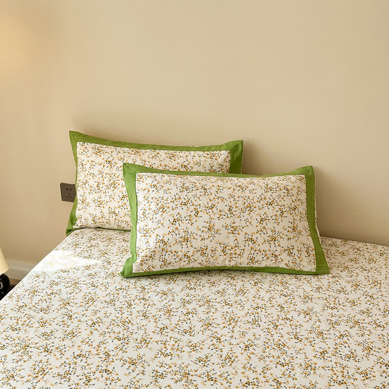 Luxury Pure Cotton Elegant Floral Breathable Coverlet - Hypoallergenic & Durable