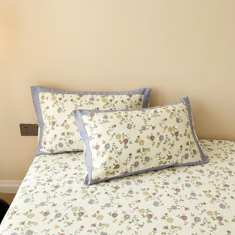 Exquisite Luxurious Breathable Rose Cotton Coverlet