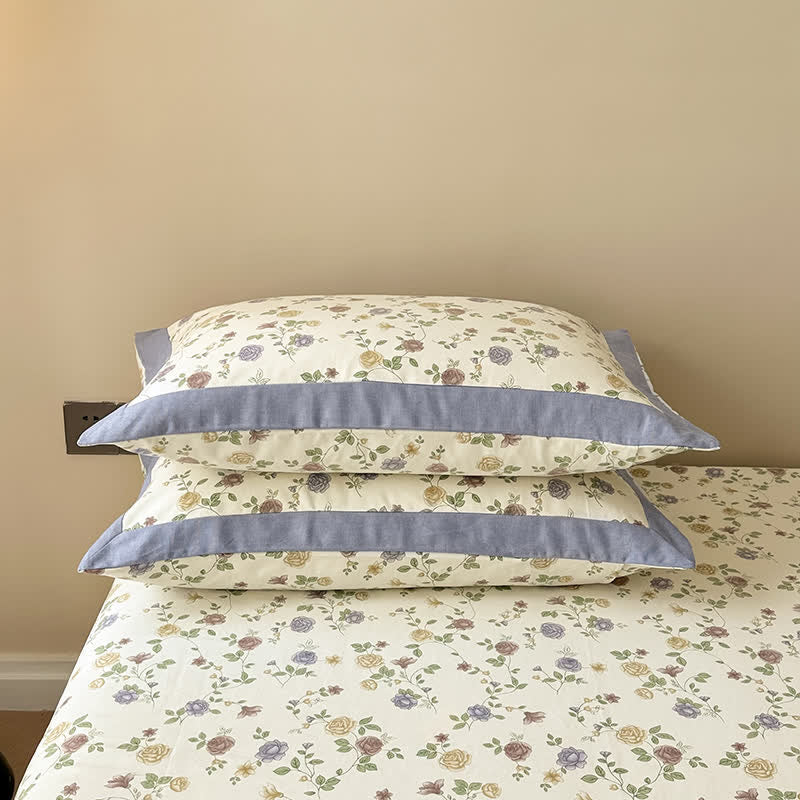 Exquisite Luxurious Breathable Rose Cotton Coverlet