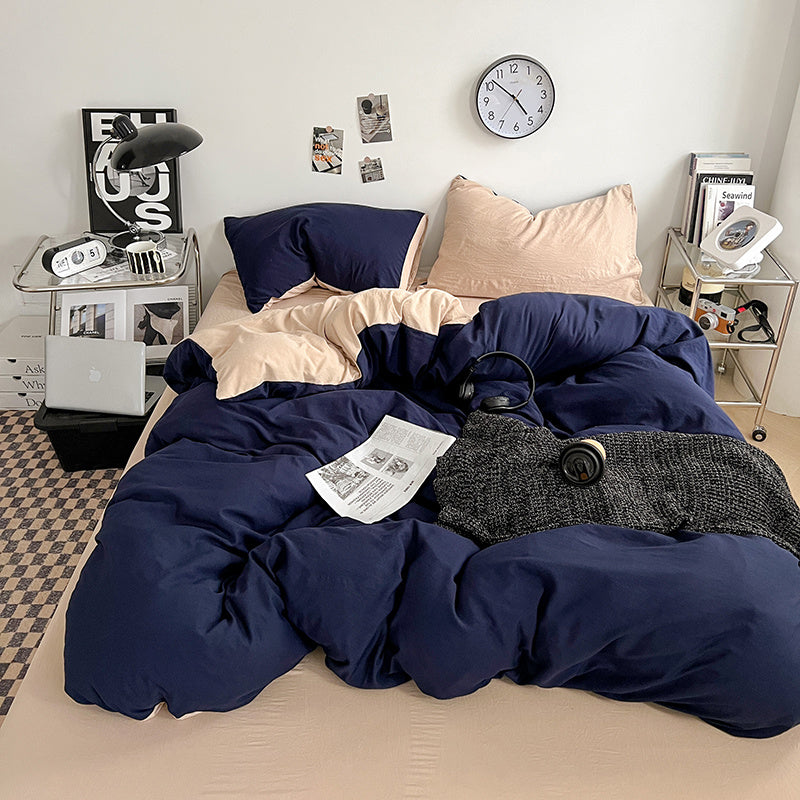Elegant Nordic Style Solid Color Quilt Cover