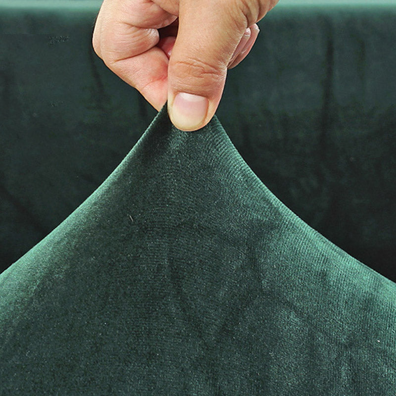 Soft and Durable Suede Pure Color Elastic Sofa Cover
