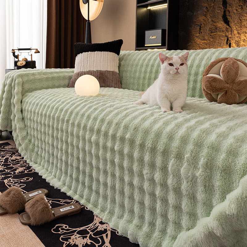 Premium Thickened Full-Cover Plush Sofa Cover