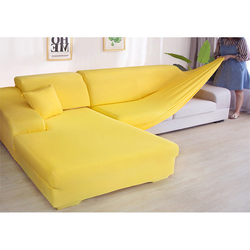 High-Quality Solid Color Elastic Stretchable Sofa Cover