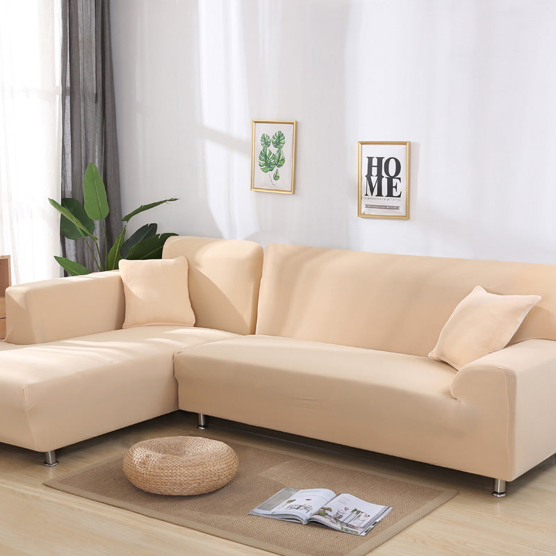 High-Quality Solid Color Elastic Stretchable Sofa Cover