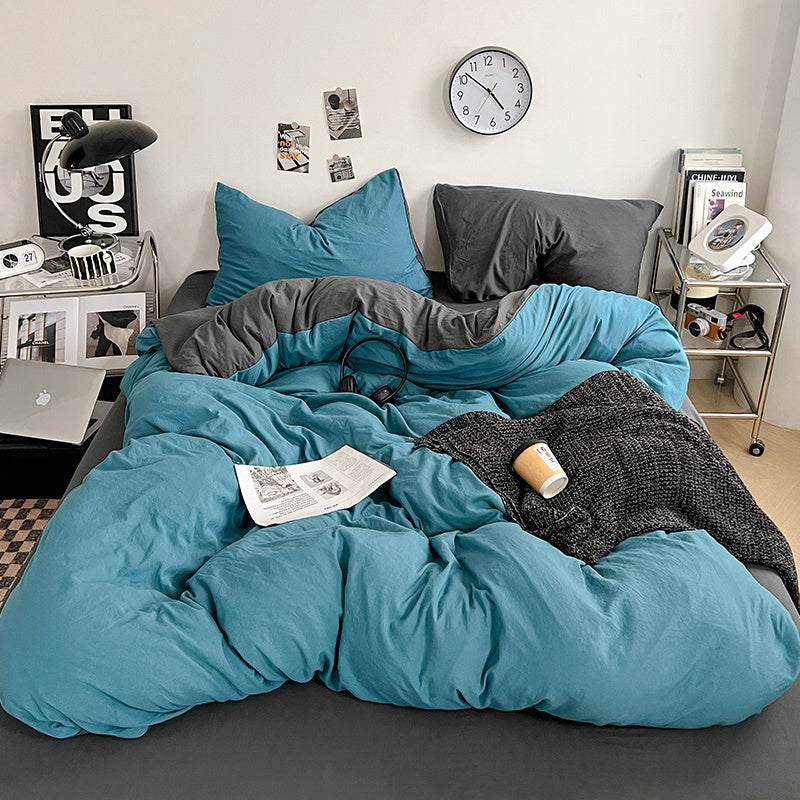 Elegant Nordic Style Solid Color Quilt Cover