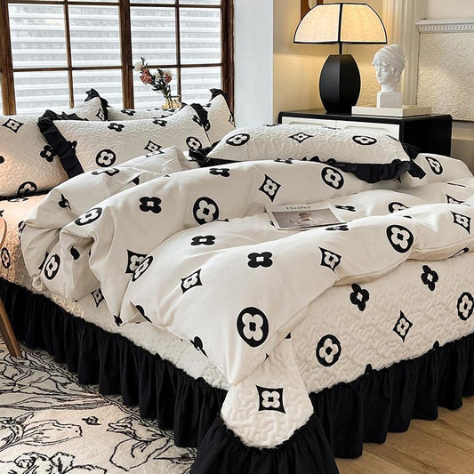 Exquisite High-End Four-Season Bed Cover in French Hepburn Style