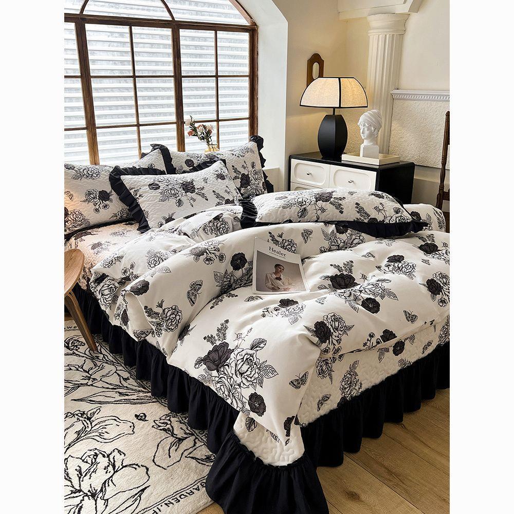 Exquisite High-End Four-Season Bed Cover in French Hepburn Style