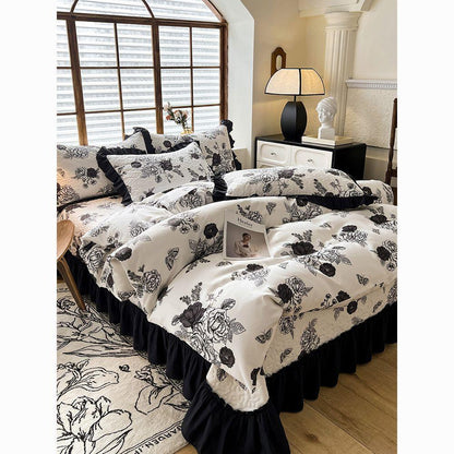 Exquisite High-End Four-Season Bed Cover in French Hepburn Style