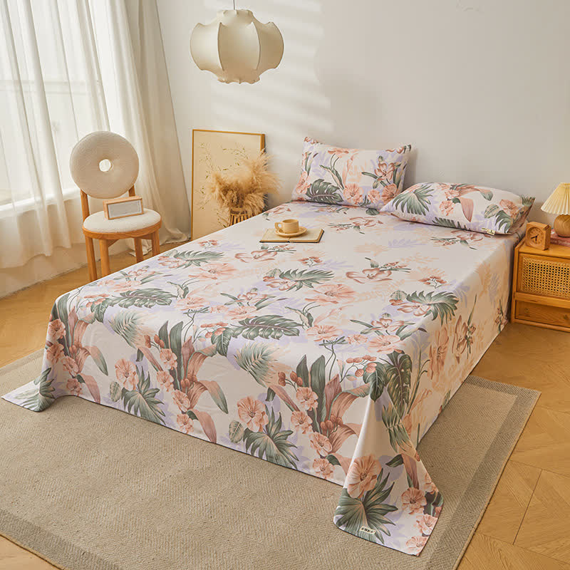 Highly Breathable Pure Cotton Coverlet in Exotic Rainforest Style for a Refreshing Sleep