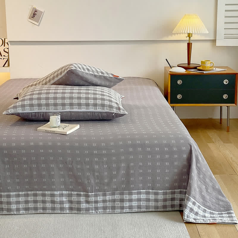 Airy Cotton Gauze Coverlet in Contemporary Style, Ideal for Breathable Comfort