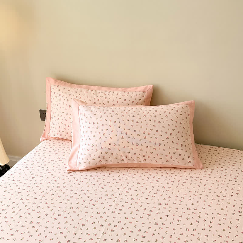 Exquisite Pure Cotton Elegant Rose Soft Coverlet