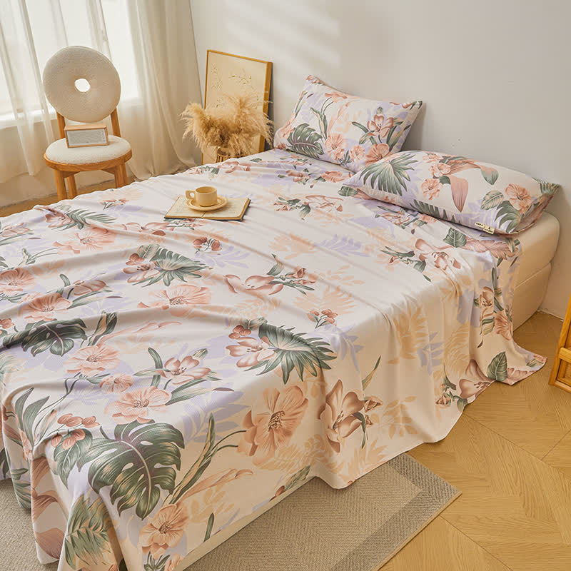 Highly Breathable Pure Cotton Coverlet in Exotic Rainforest Style for a Refreshing Sleep