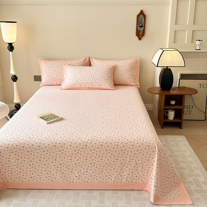 Exquisite Pure Cotton Elegant Rose Soft Coverlet