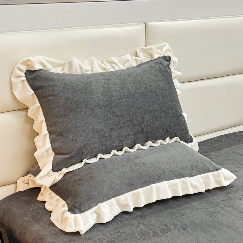 Comfortable Thickened Milk Velvet Pillowcases for a Pair