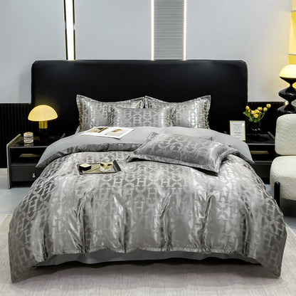 Exquisite Light Luxury European Jacquard Four-Piece Bedding Set