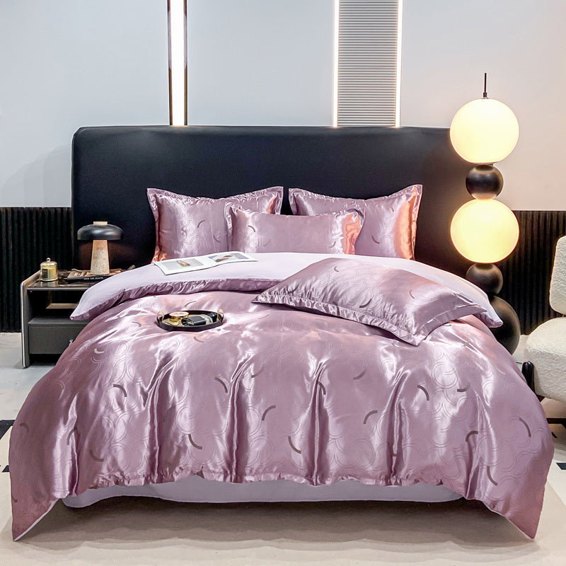 Exquisite Light Luxury European Jacquard Four-Piece Bedding Set