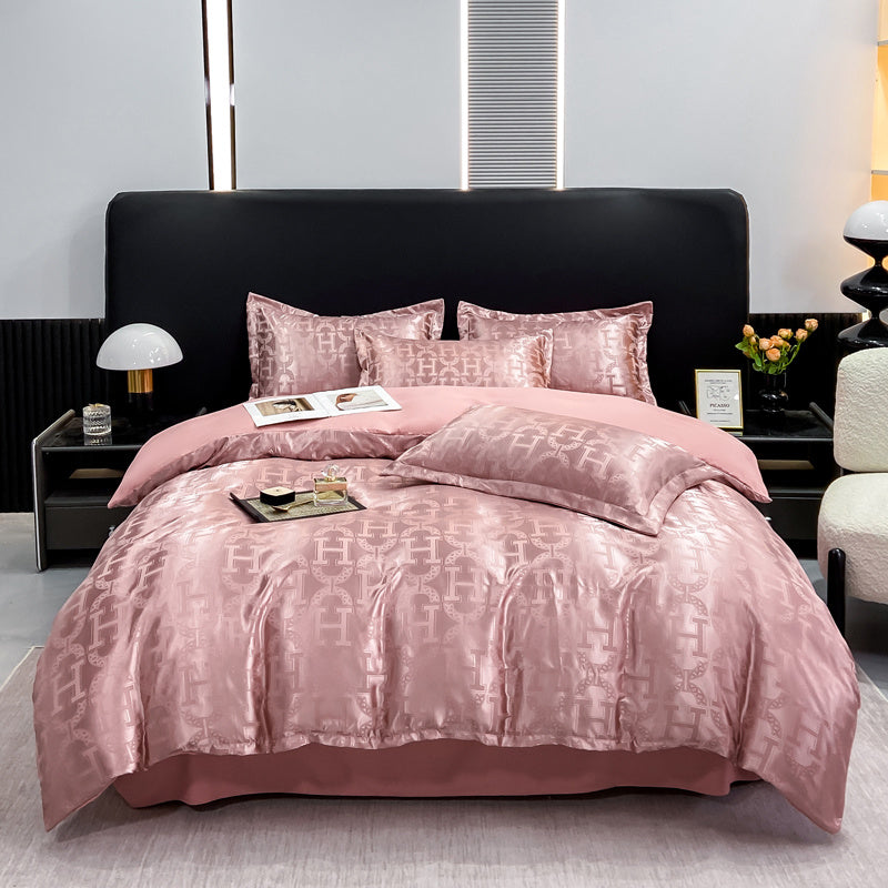 Exquisite Light Luxury European Jacquard Four-Piece Bedding Set