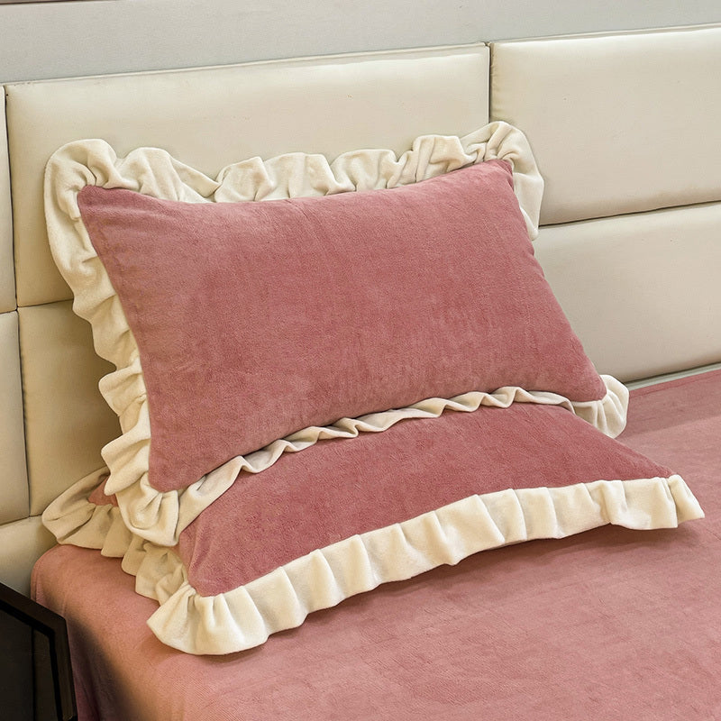 Comfortable Thickened Milk Velvet Pillowcases for a Pair