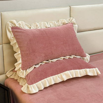 Comfortable Thickened Milk Velvet Pillowcases for a Pair