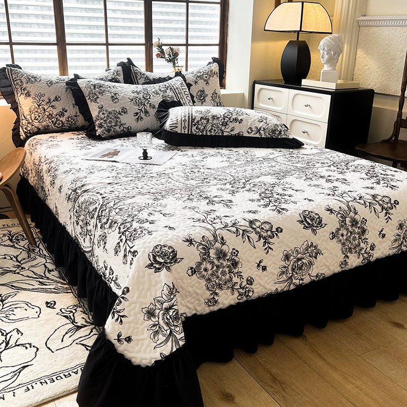 Exquisite High-End Four-Season Bed Cover in French Hepburn Style