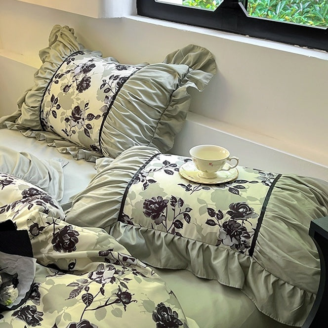 Elegant French Romantic Pleated Pillowcase for a Dreamy Sleep