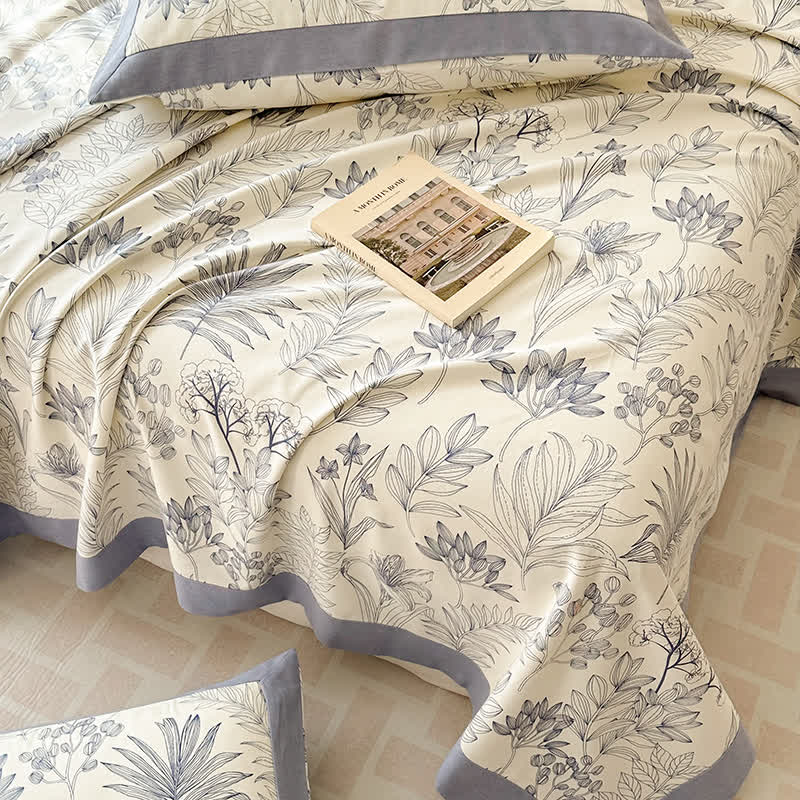 Premium Pure Cotton Pastoral Style Luxurious Coverlet