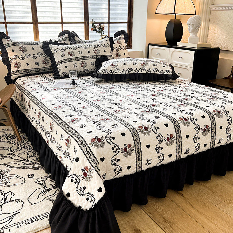 Exquisite High-End Four-Season Bed Cover in French Hepburn Style