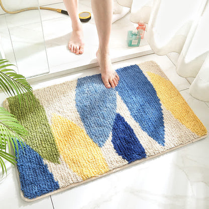 CozyCote Green Leaf Print Soft Non-Slip Floor Rug - Eco-Friendly & Stylish