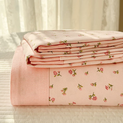 Exquisite Pure Cotton Elegant Rose Soft Coverlet