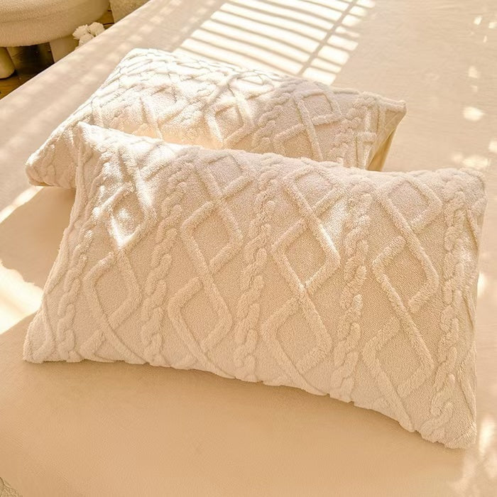 Cozy Pair of Solid - Colored, Winter - Enhanced Milk Velvet Pillows for Unmatched Comfort