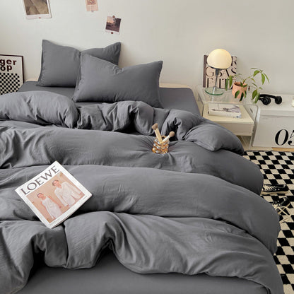 Chic Nordic Style Solid Color Quilt Cover