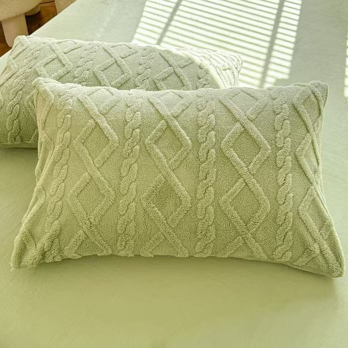 Cozy Pair of Solid - Colored, Winter - Enhanced Milk Velvet Pillows for Unmatched Comfort