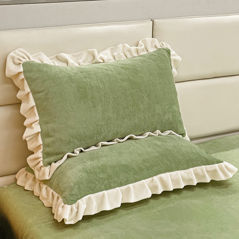 Comfortable Thickened Milk Velvet Pillowcases for a Pair