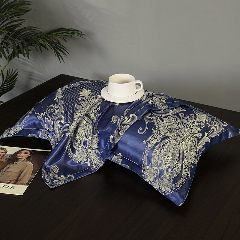 Luxurious European Jacquard Pillowcase for a Stylish Sleep Experience