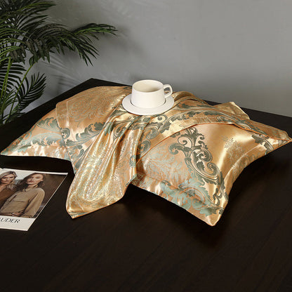 Luxurious European Jacquard Pillowcase for a Stylish Sleep Experience