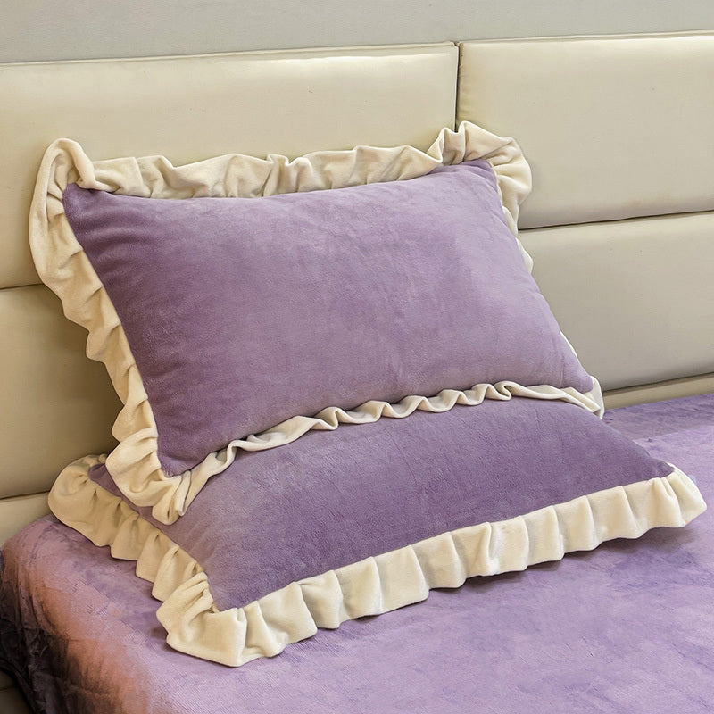 Comfortable Thickened Milk Velvet Pillowcases for a Pair