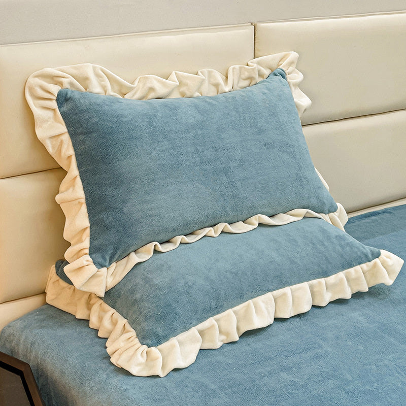 Comfortable Thickened Milk Velvet Pillowcases for a Pair
