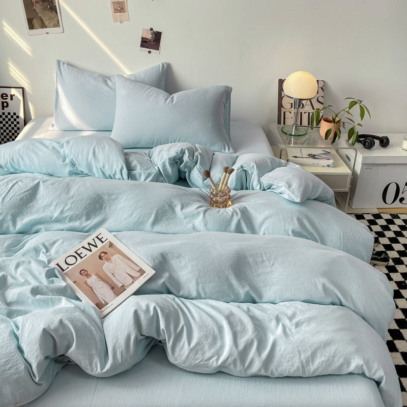 Chic Nordic Style Solid Color Quilt Cover